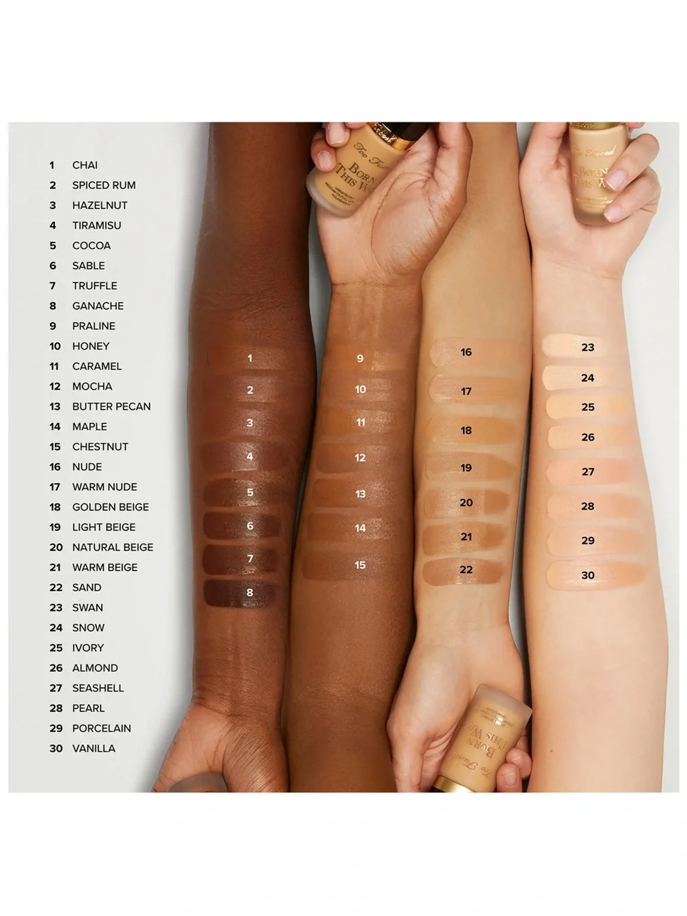 Too Faced Born This Way Foundation - Golden Beige - 2 Bottles
